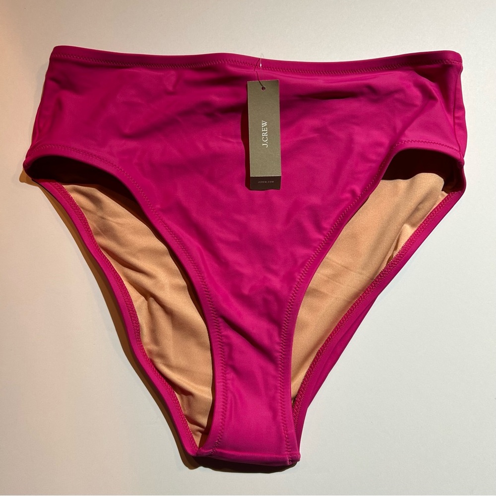J Crew Hallie Fuschia Bikini Bottom Size Medium BM642